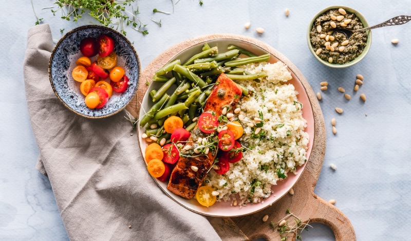 A healthy bowl of vegetarian food